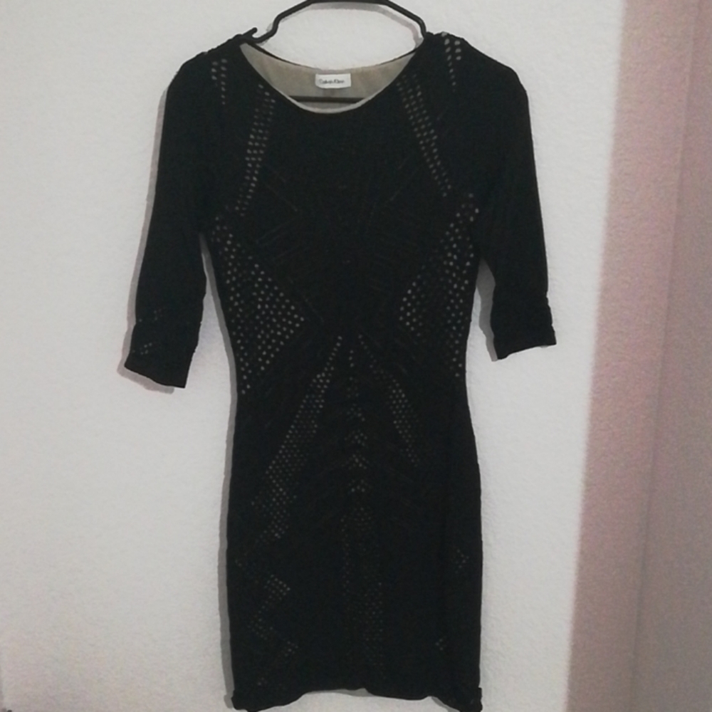 Calvin Klein fitted black dress